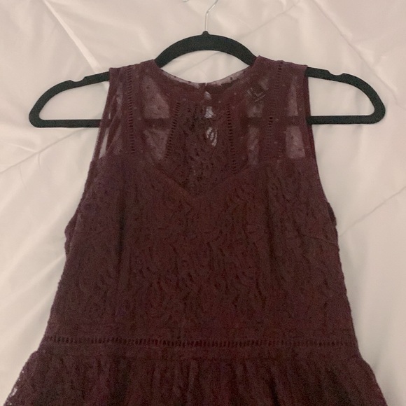 Forever 21 Lace Mini Flare Dress, Size Medium, Purple - Picture 3 of 3